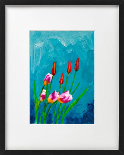 Roze en rode tulpen