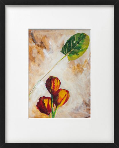 Zuringblad (gedroogd) en tulpen